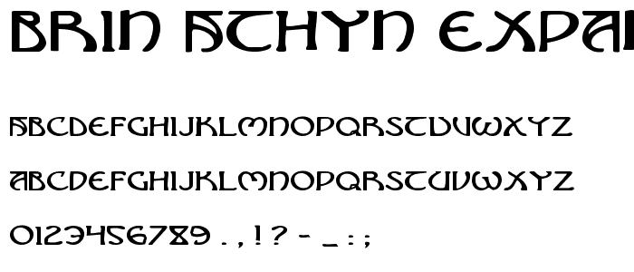 Brin Athyn Expanded font
